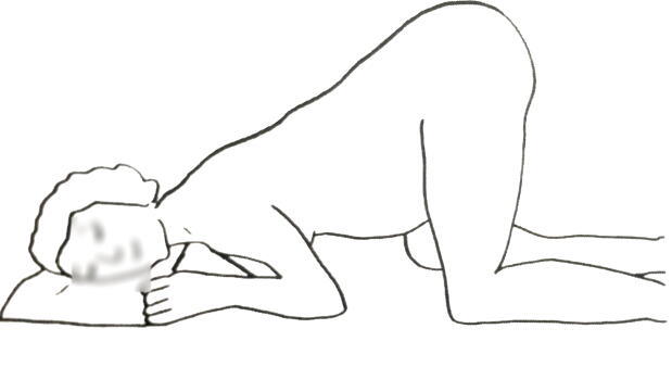 knee-chest position